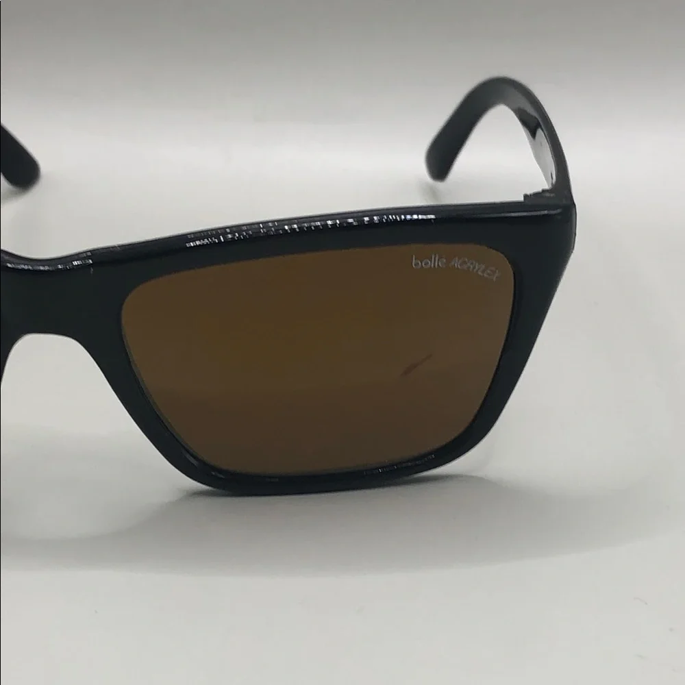 Vintage Bolle Acrylex France Black Brown Cat Eye Sunglasses-Unisex 528